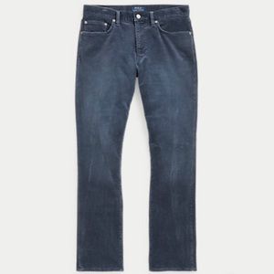 Polo Ralph Lauren Varick Slim Straight Corduroy 5-Pocket Pants Men 36 x 30 Blue